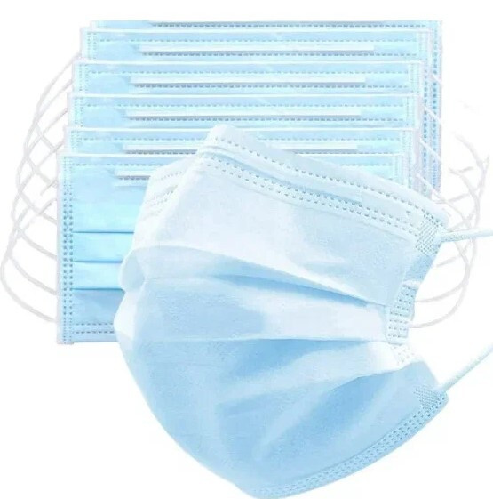 Disposable 3-Ply Face Masks (10 Pack)