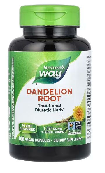 Nature's Way Dandelion Root 525mg (100 Capsules): Supports Liver & Gallbladder Health