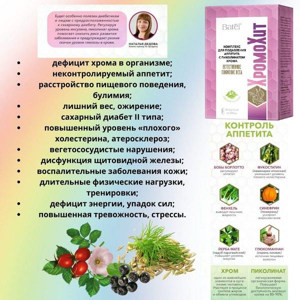 Chromium Picolinate Appetite Suppressant: Batel ChronoHit Complex
