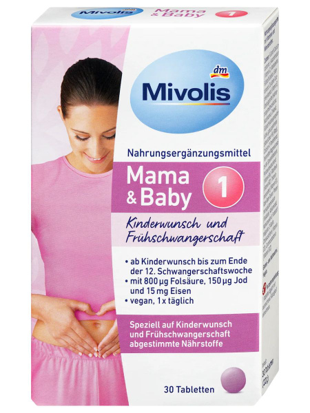 Mivolis Prenatal Vitamins for Mom & Baby (30 Count) - Germany