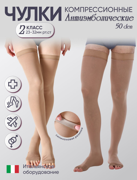 Filorosso Anti-Embolism Compression Stockings – Beige, Compression Class 2