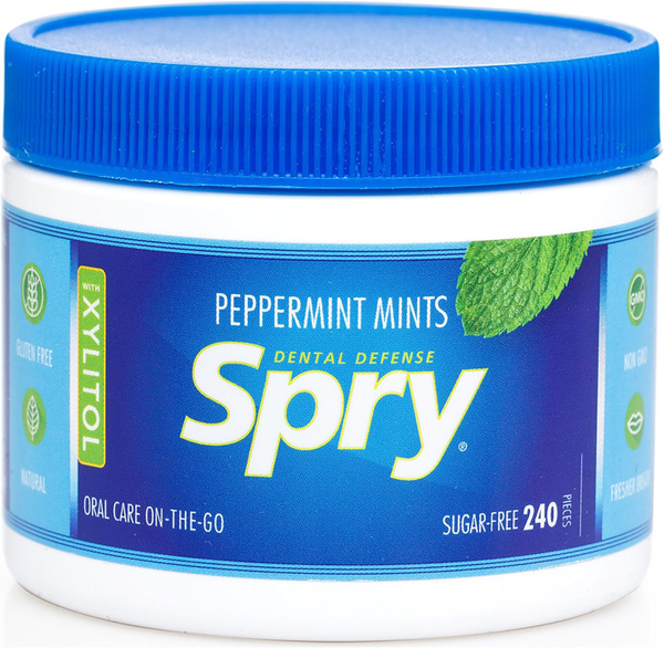 Xlear Spry Peppermint Mints with Xylitol - 240 Count Bulk Pack