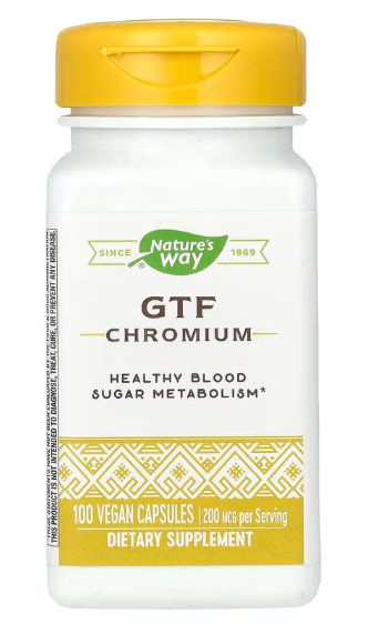 Nature's Way Chromium 200mcg: Blood Sugar Support, Cravings Control, Weight Management