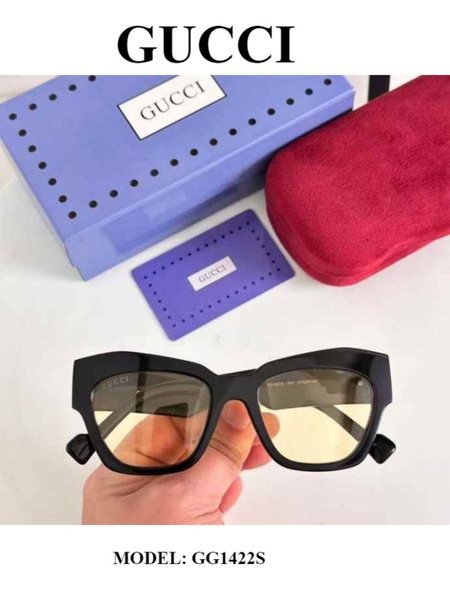 Gucci GG1422S Sunglasses: Classic Women's Thick Frame