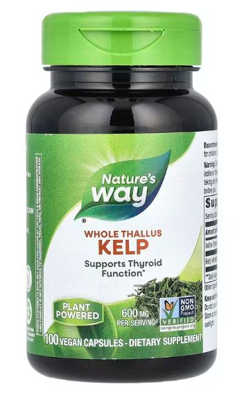 Nature's Way Kelp 600mg (100 Capsules): Thyroid, Metabolism & Immune Support