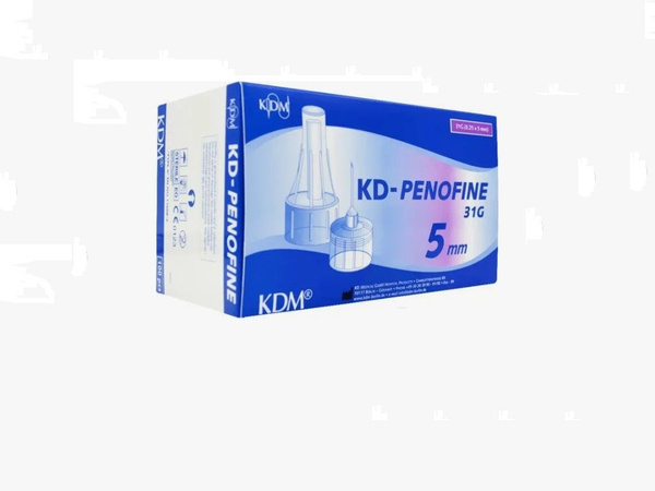 KD-PENOFINE Insulin Pen Needles: 31G x 5mm (100 Count)