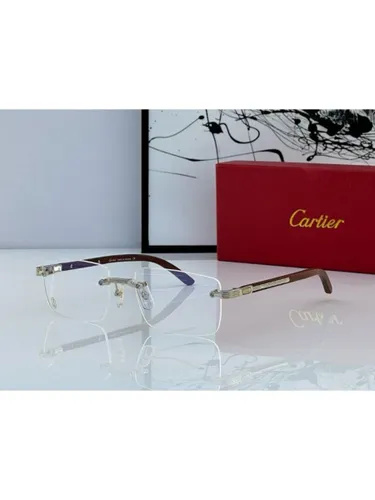 Cartier CT0490O Rimless Wooden Sunglasses for Men & Women