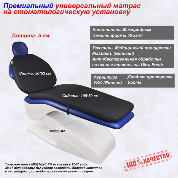 MEDTEX Dental Mattress, 50x155cm