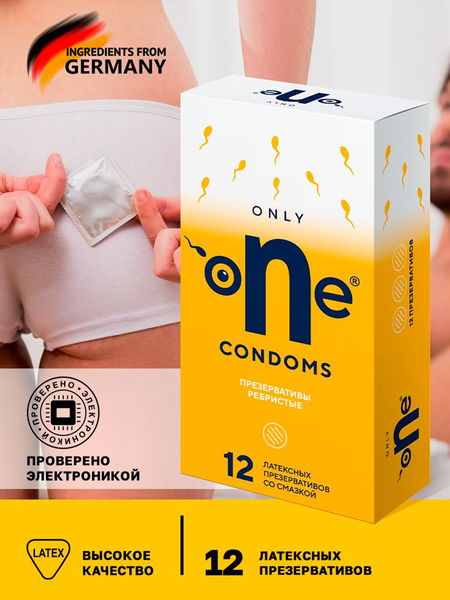 Ribbed Condoms with Lube, 12 Pack