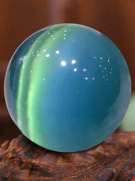 Blue Cat's Eye Glass Sphere