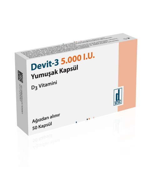 Devit-3 Vitamin D3 5000 IU (200 Capsules - Double Pack)