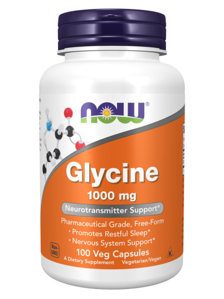 Glycine 1000mg Capsules for Brain, Sleep & Immunity Support (100 Count)