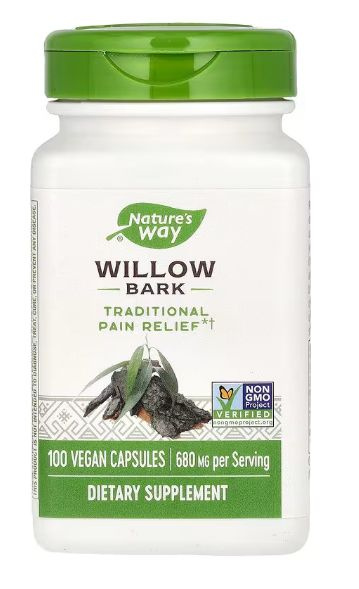 Willow Bark Extract 340mg (100 Capsules) - Nature's Way: Anti-Inflammatory, Pain & Fever Relief