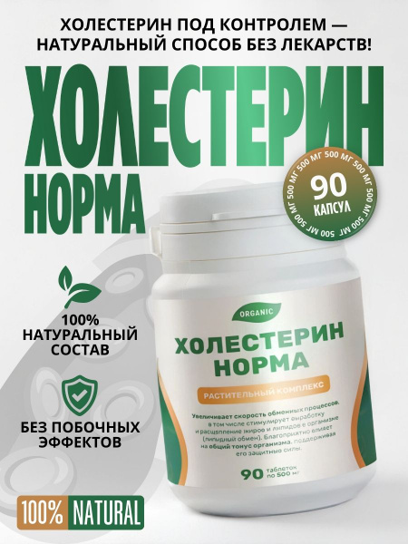 Cholesterol Control Herbal Supplement: Lower Cholesterol & Blood Pressure (90 Tablets)