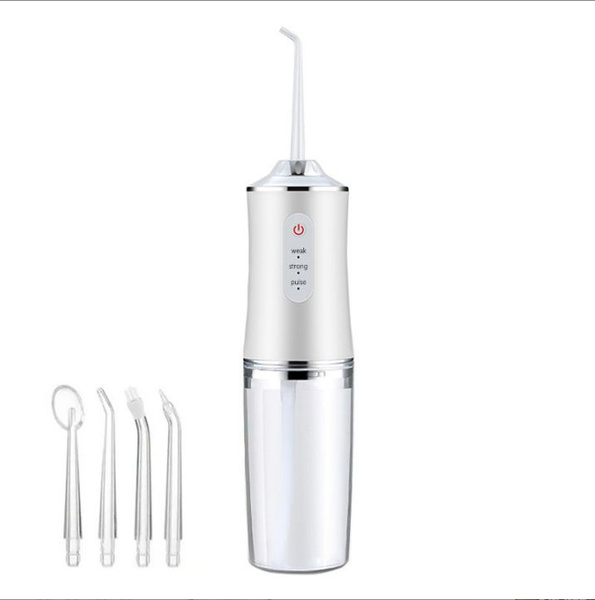 Oral Irrigator with 4 Nozzles, White