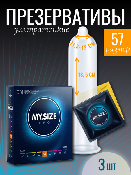 MY SIZE Large Condoms (57mm, XXL, 3-Pack)