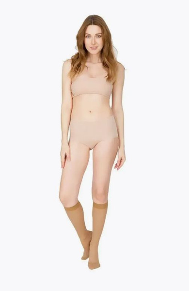 Compression Socks, Beige, Class 1, 1 Pair