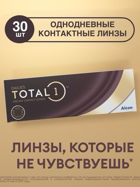 Alcon Dailies Total1 Contact Lenses (30 Pack, -1.00, 8.5 Radius)