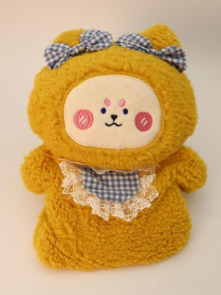 Reusable Plush Hand Warmer, "Warm Hugs" Orange, 400ml