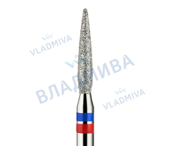 Vladmiva Diamond Bur 2.1mm Flame Round Blue-Red 866.104.244.100.021KG