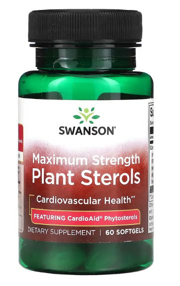 Swanson CardioAid Plant Sterols: 60 Softgels, Maximum Strength Cholesterol Support
