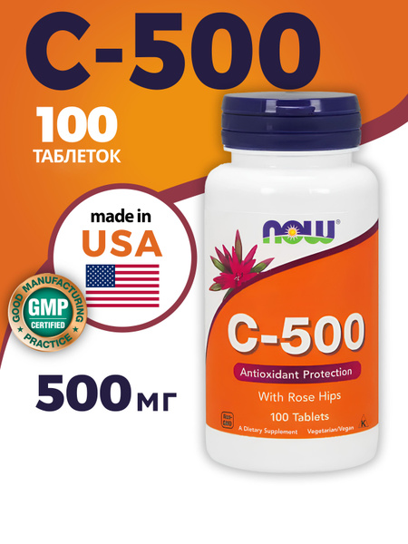 NOW Foods Vitamin C 500mg - 100 Tablets