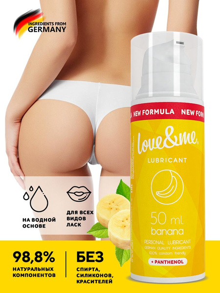 Water-Based Lubricant with Applicator - Love&Me Banana Flavor, 50ml