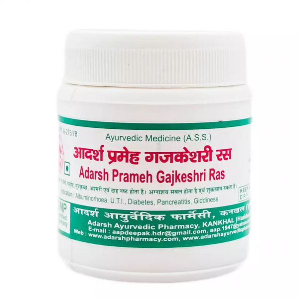 Adarsh Prameh Gajikeshri: Type 1 & 2 Diabetes Supplement (40g)