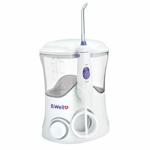 Oral Irrigator: 0.6L Tank, 7 Jet Tips, White