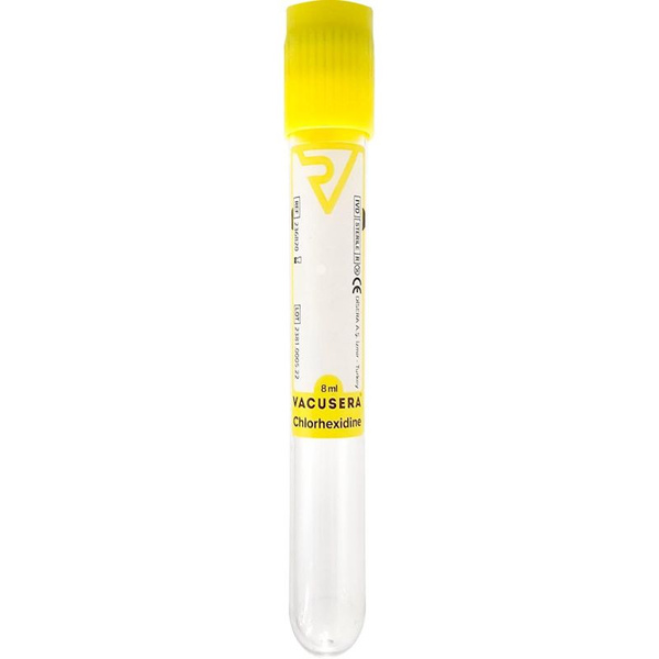 Vacusera Urine Collection Tubes with Chlorhexidine, 8ml, 100/pack