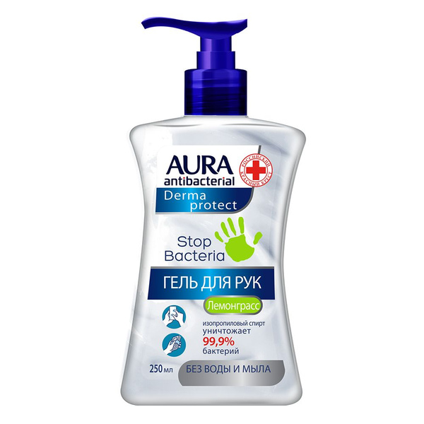 Aura Antibacterial Hand Gel - 250ml Derma Protect