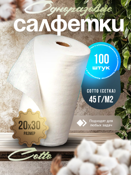Cotto Classic Roll Paper Towels (100 Count, 20x30cm) - Chistovye