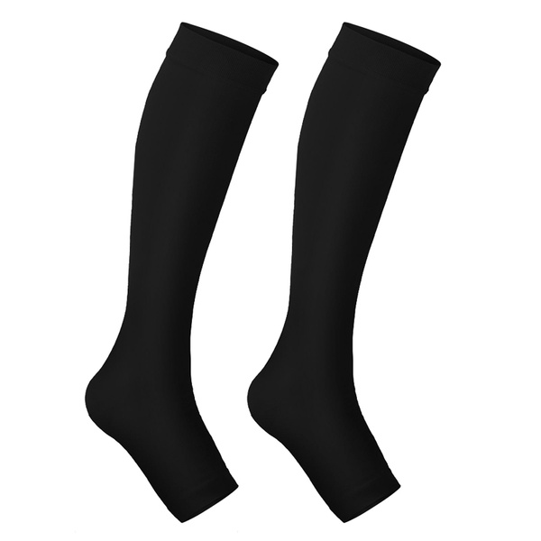 Compression Calf Sleeves & Breathable No-Show Running Socks