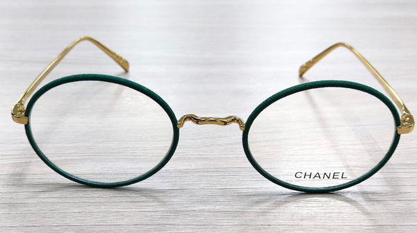 Chanel CH4248 Gold Sunglasses with Green Accents - Women's