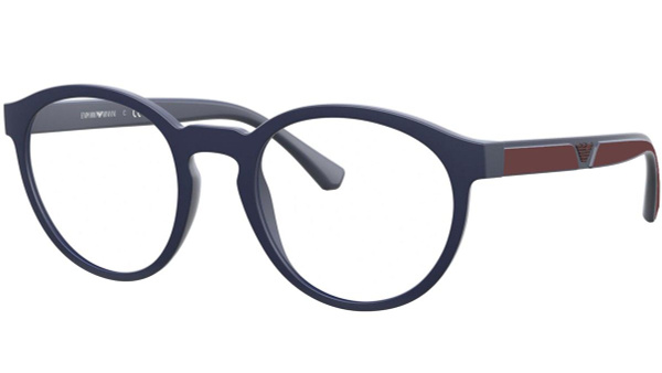 Emporio Armani 4152 Clip-On Sunglasses: Blue Round Unisex Frames