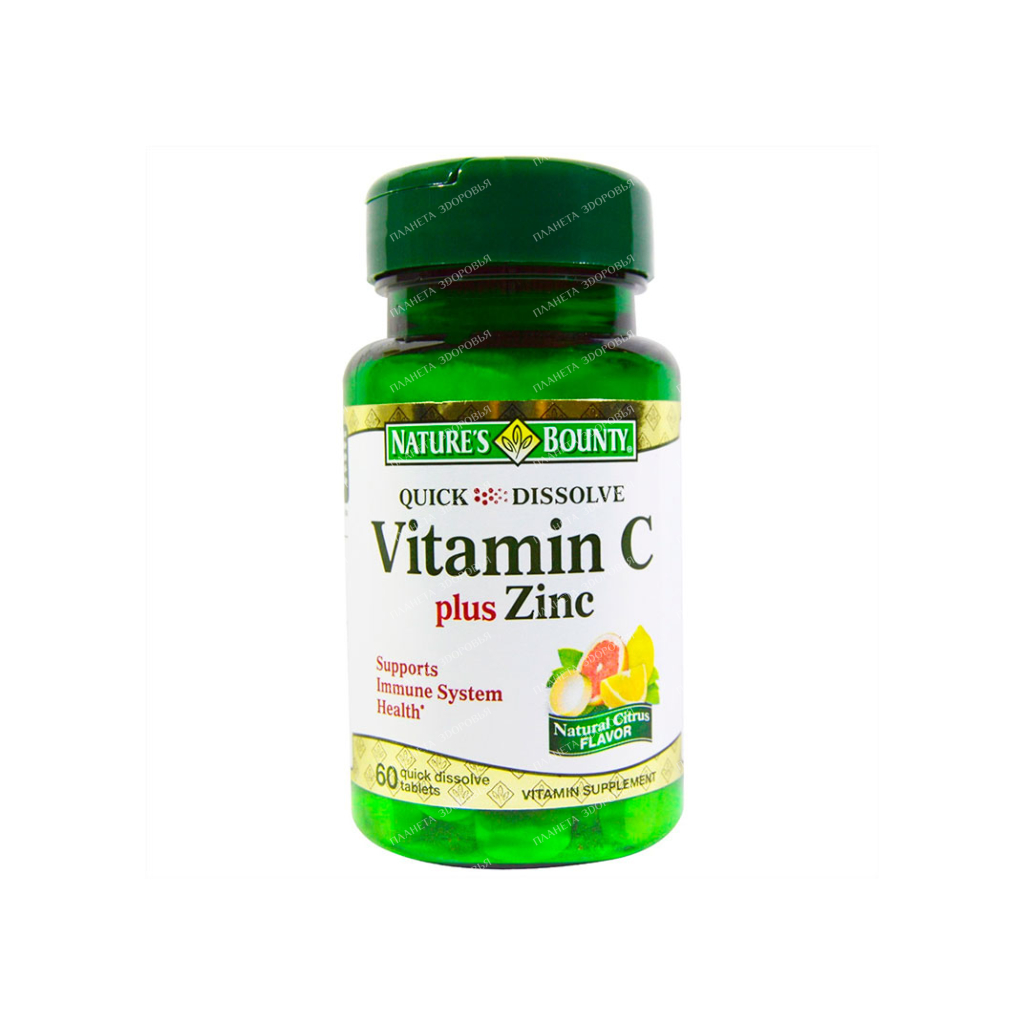 Vitamin C plus zinc dietary supplement instant tablets № 60