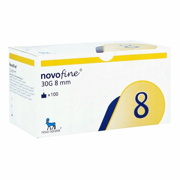 NovoFine 8mm Insulin Pen Needles (100 Count) - Japan Import