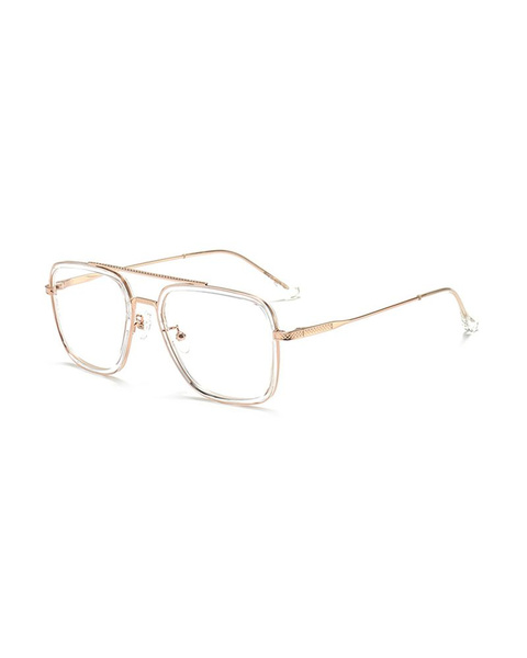 Gold Aviator Sunglasses Frame - Unisex Large with Nose Pads (Optik U 20903 C3)