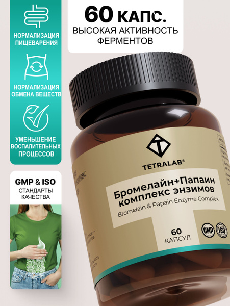 Bromelain & Papain Digestive Enzymes - 60 Capsules