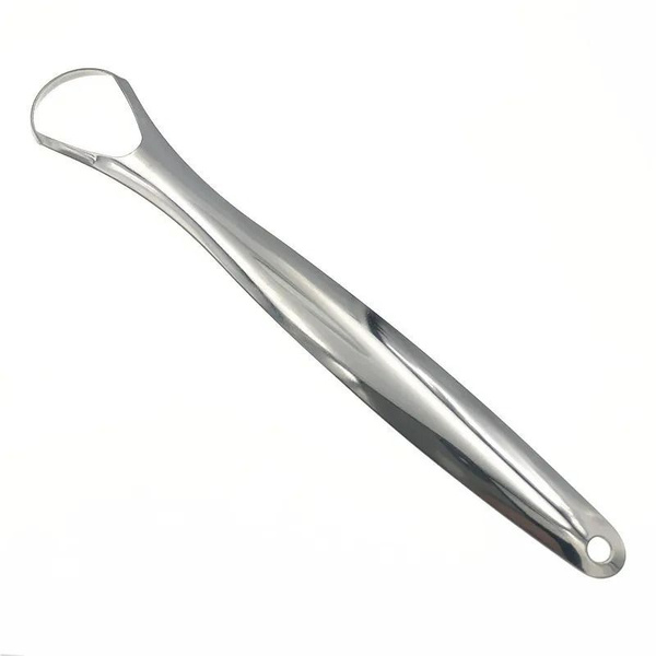 Stainless Steel Tongue Scraper: Oral Hygiene & Breath Freshener