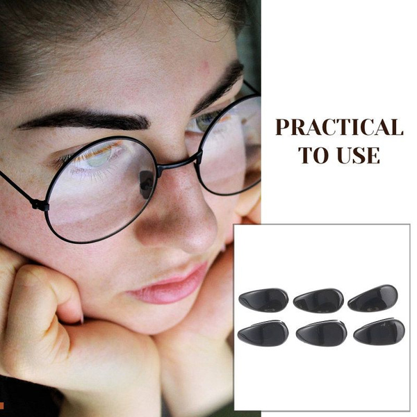 Non-Slip Eyeglass Grips - 6 Pack Nose Pads Stickers for Sunglasses & Safety Glasses