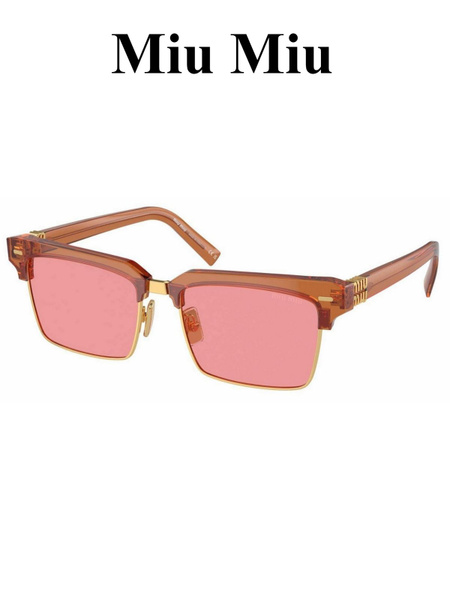 Miu Miu SMU10Z Square Sunglasses with Browline Detail