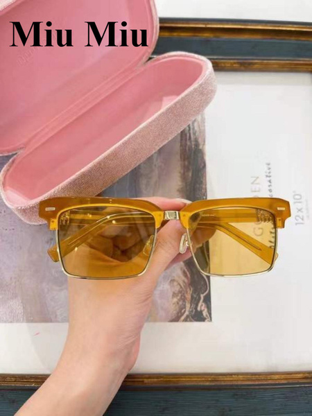 Miu Miu SMU10Z Square Sunglasses with Browline Detail