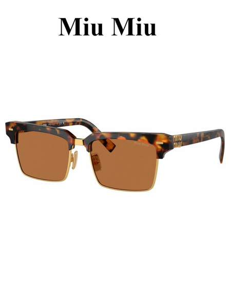 Miu Miu SMU10Z Square Sunglasses with Browline Detail