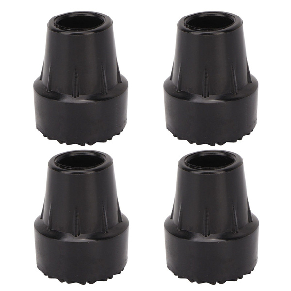 Non-Slip Rubber Crutch Tips (4 Pack, 22mm Inner Diameter)