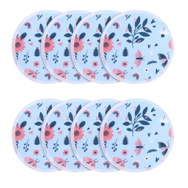 Reusable Nursing Pads: 8 Pack, 3-Layer, Leakproof, Super Absorbent