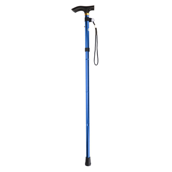 5-Section Telescoping Aluminum Walking Stick | Blue Hiking Pole