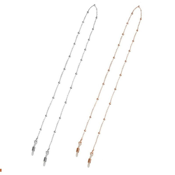 2-Pack Eyeglass Retainer Strap with Beads - Secure Sunglasses Chain