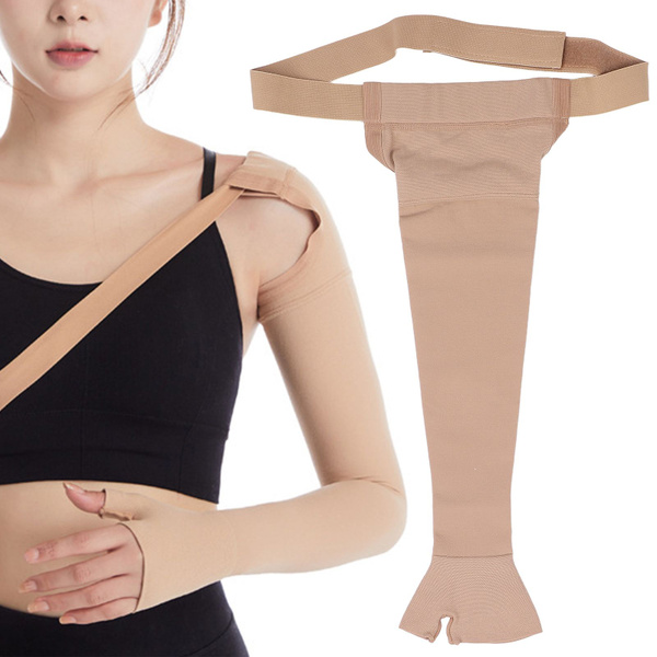 Lymphedema Compression Sleeve Left Arm: Post-Mastectomy PU Support for Swelling, Medical Grade Arm Compression