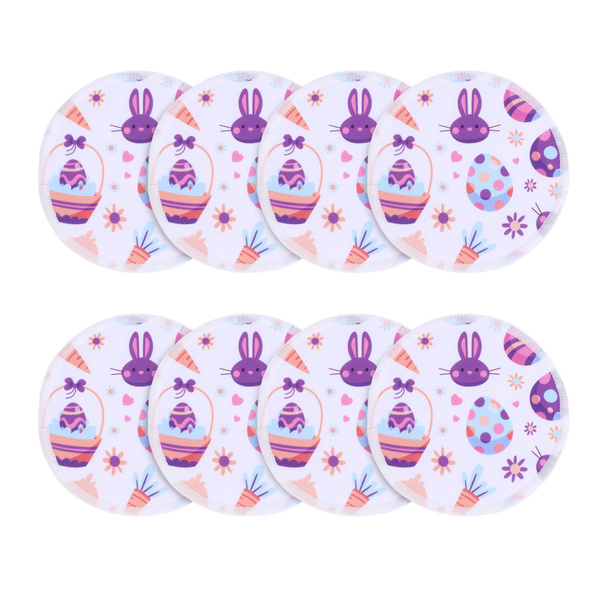Reusable Nursing Pads: 8 Pack, 3-Layer, Super Absorbent, Leakproof